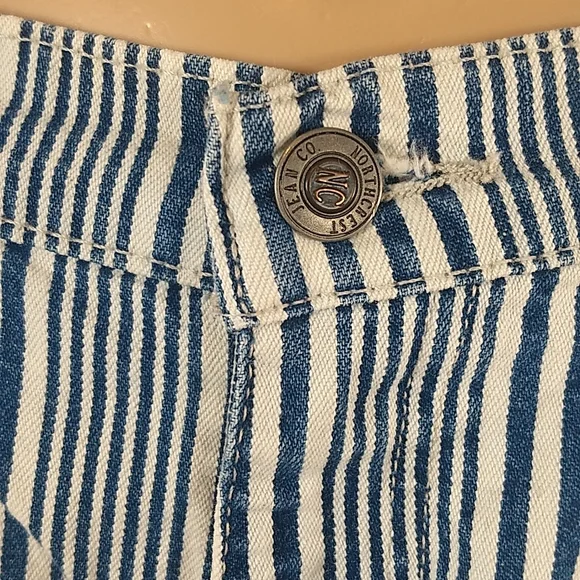 Northcrest Jean Co High Rise stripey rolled cuff shorts Size 12 SHOPKO Vintage - Picture 5 of 17